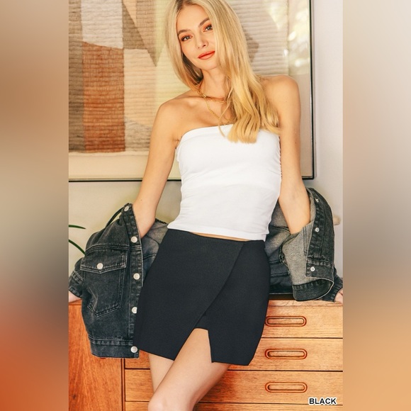 Zenana Wrap Front Skort - Picture 1 of 5